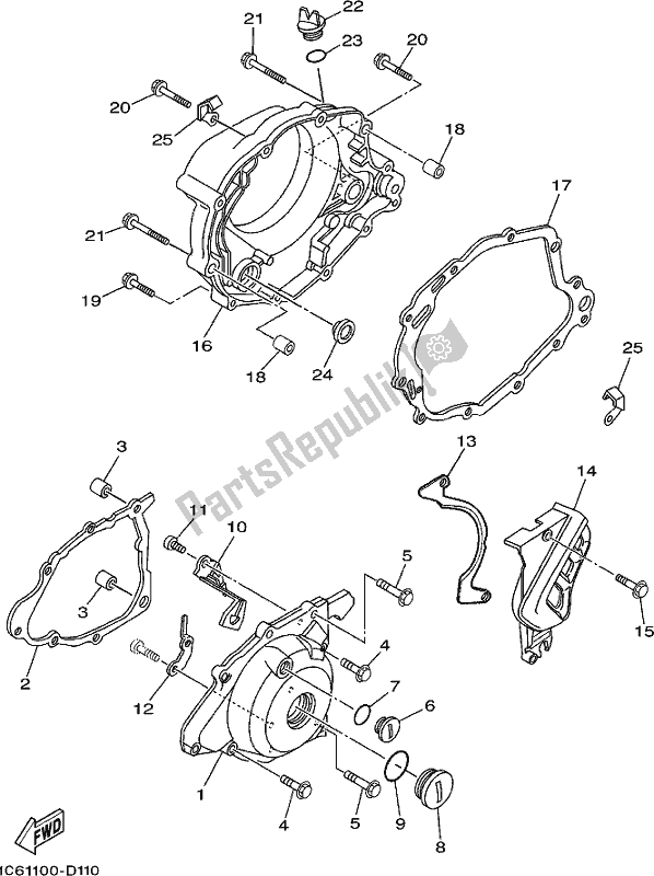 Todas las partes para Tapa Del Cárter 1 de Yamaha TTR 230 2019