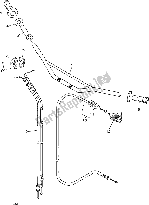 Alle onderdelen voor de Stuurhendel En Kabel van de Yamaha TTR 230 2019