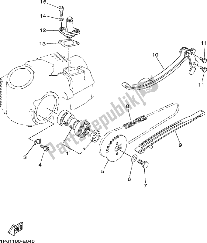 All parts for the Camshaft & Chain of the Yamaha TTR 50E 2017