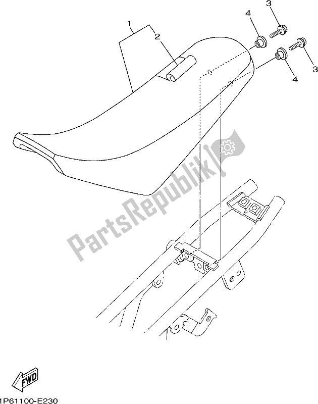 All parts for the Seat of the Yamaha TTR 50E 2017