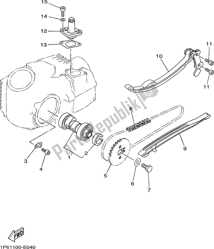 Wszystkie części do Wa? Ek Rozrz? Du I ? A? Cuch Yamaha TTR 50E 2019