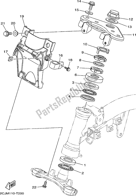 Wszystkie części do Sterowniczy Yamaha TTR 50E 2019