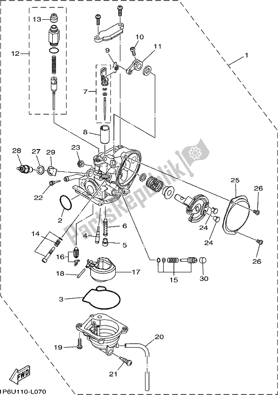 Wszystkie części do Ga? Nik Yamaha TTR 50E 2020