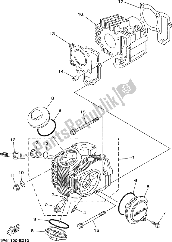 Tutte le parti per il Testata del Yamaha TTR 50E 2020