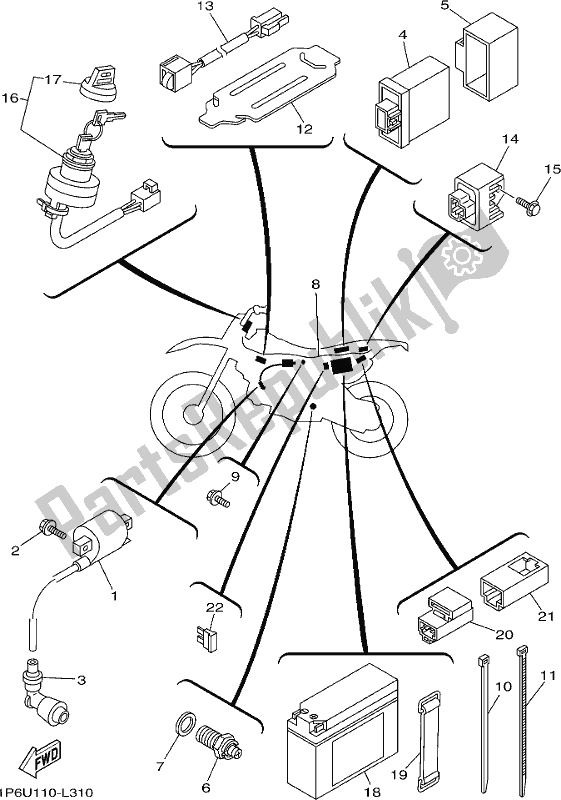 Todas las partes para Eléctrico 1 de Yamaha TTR 50E 2020