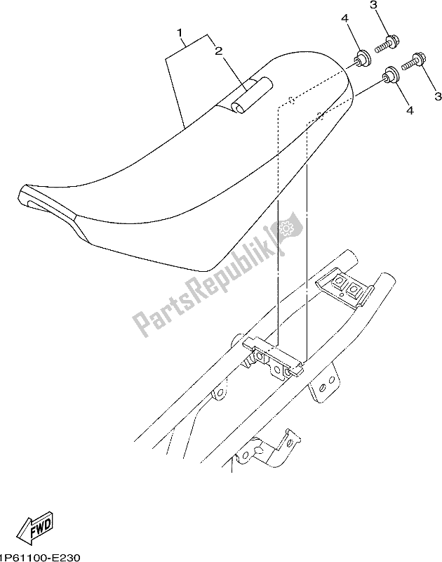 Tutte le parti per il Posto A Sedere del Yamaha TTR 50E 2020