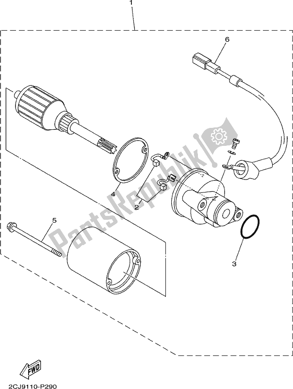 Todas as partes de Motor De Arranque do Yamaha TTR 50E 2020