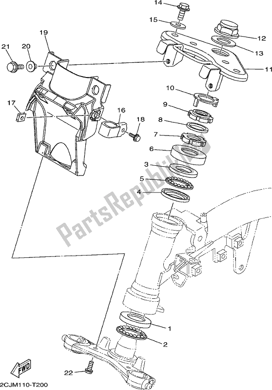 Tutte le parti per il Timone del Yamaha TTR 50E 2020