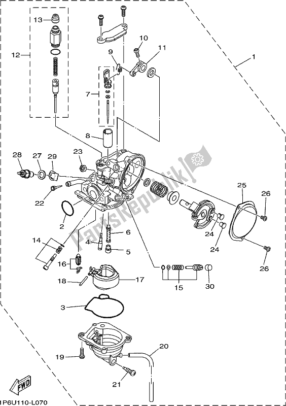 Wszystkie części do Ga? Nik Yamaha TTR 50E 2021