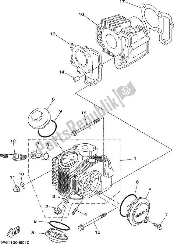 Toutes les pièces pour le Culasse du Yamaha TTR 50E 2021