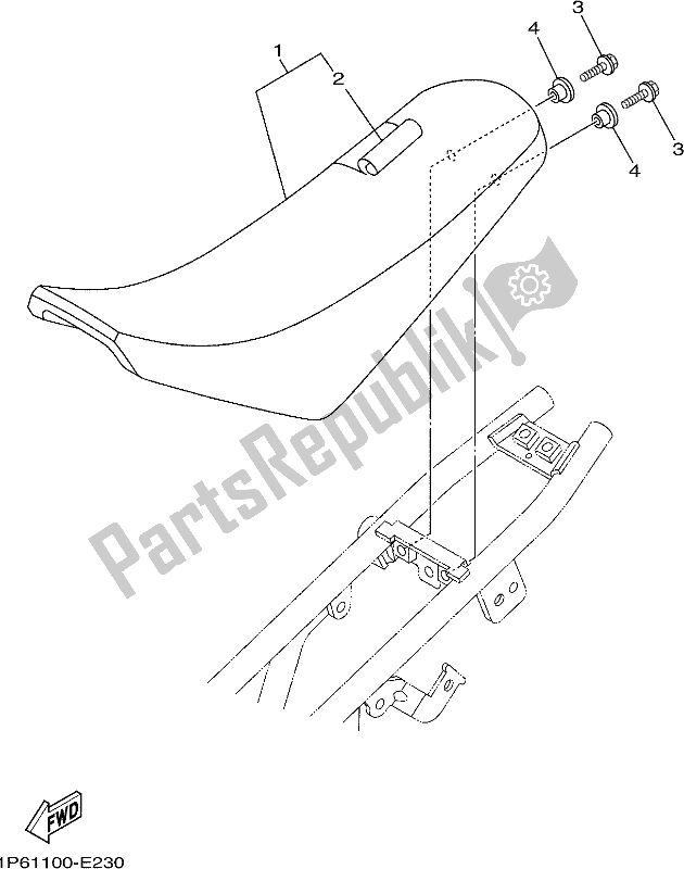 Tutte le parti per il Posto A Sedere del Yamaha TTR 50E 2021