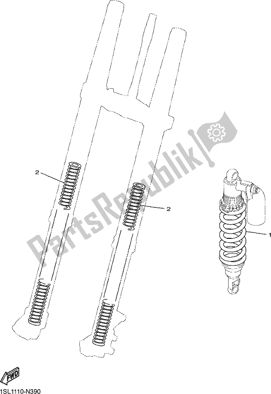 All parts for the Alternate For Chassis of the Yamaha WR 250F 2017