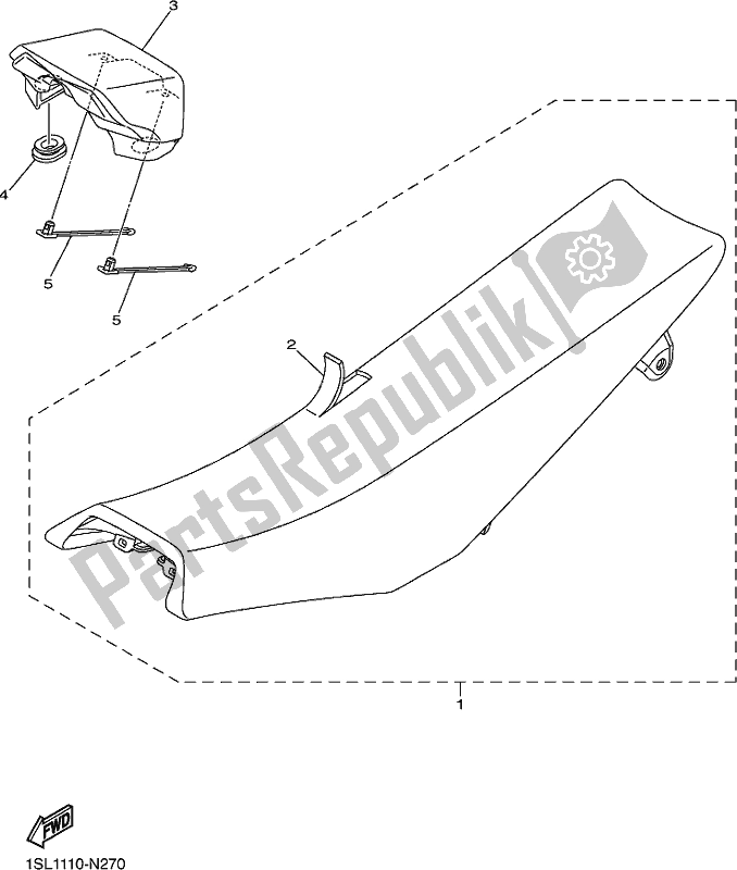 All parts for the Seat of the Yamaha WR 250F 2017