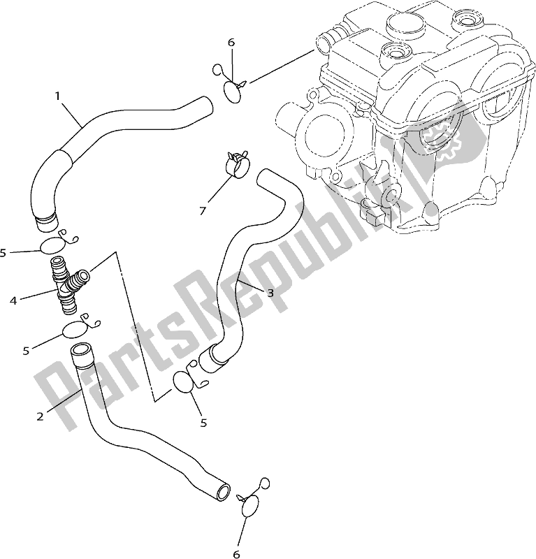 All parts for the Air Induction System of the Yamaha WR 250F 2019