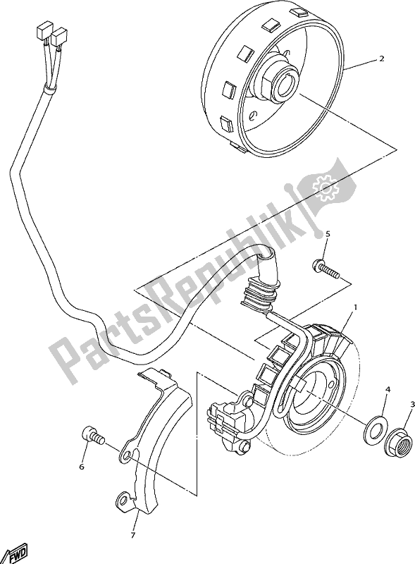 Wszystkie części do Generator Yamaha WR 250F 2019