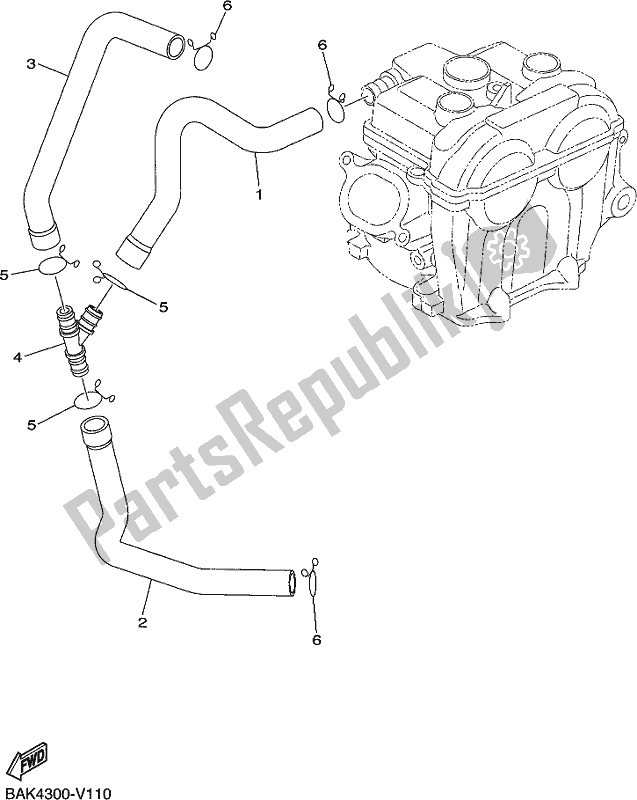 Alle onderdelen voor de Lucht Inductie Systeem van de Yamaha WR 250F 2020