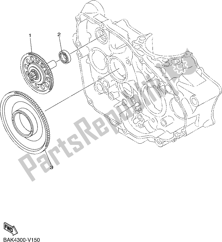 Alle onderdelen voor de Starterkoppeling van de Yamaha WR 250F 2020