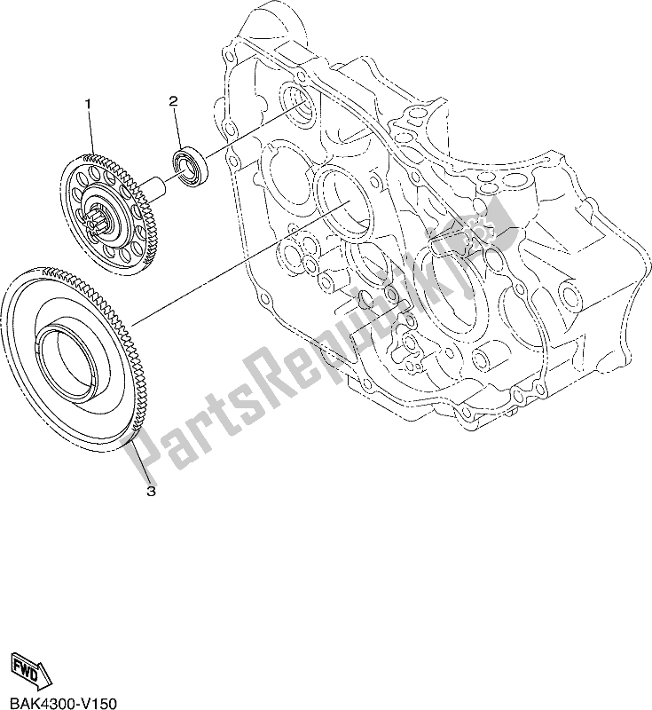 Alle onderdelen voor de Starterkoppeling van de Yamaha WR 250F 2020