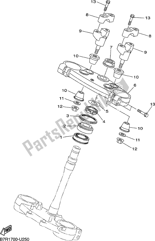 Wszystkie części do Sterowniczy Yamaha WR 250F 2020