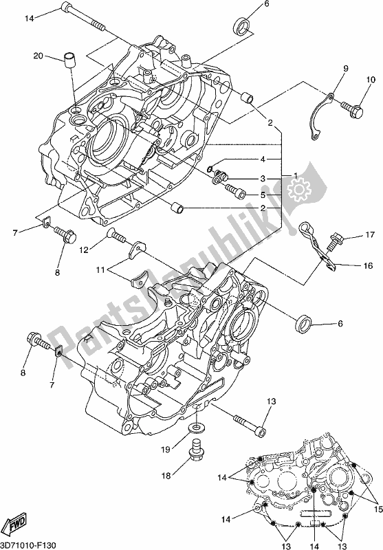 Wszystkie części do Korbowód Yamaha WR 250R 2017