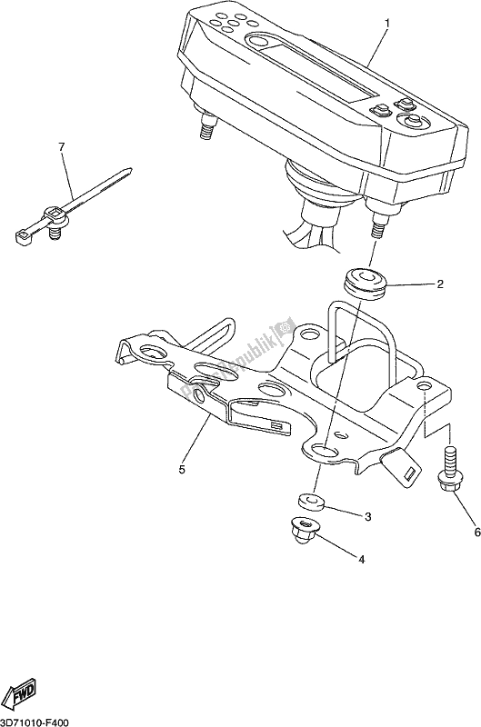 All parts for the Meter of the Yamaha WR 250R 2017