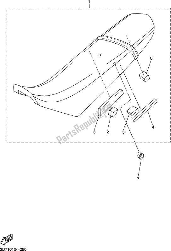 Todas las partes para Asiento de Yamaha WR 250R 2017