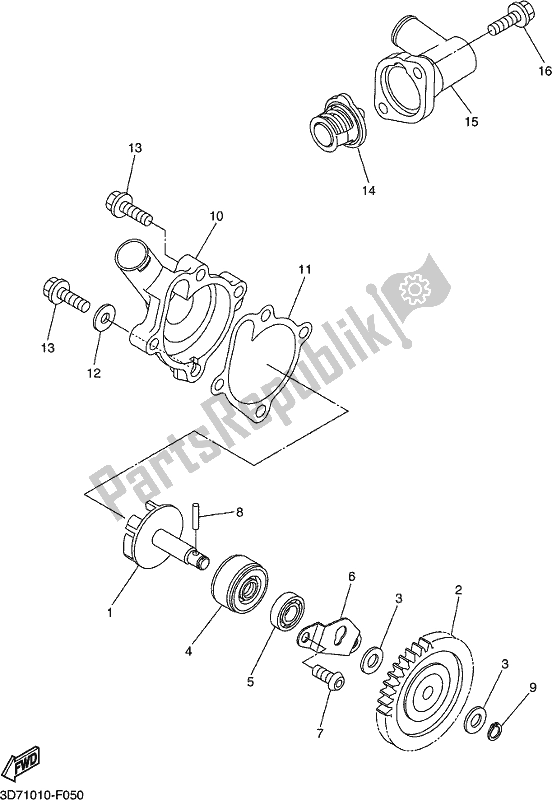 Todas las partes para Bomba De Agua de Yamaha WR 250R 2019