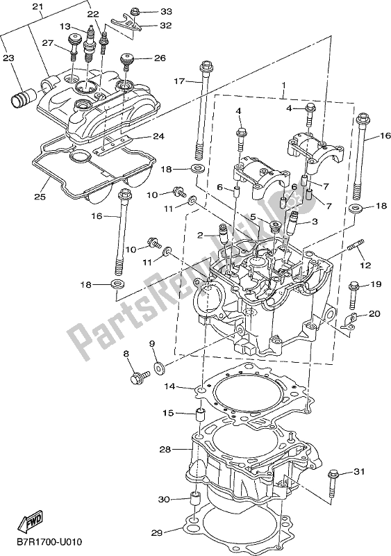 Wszystkie części do Cylinder Yamaha WR 450F 2019