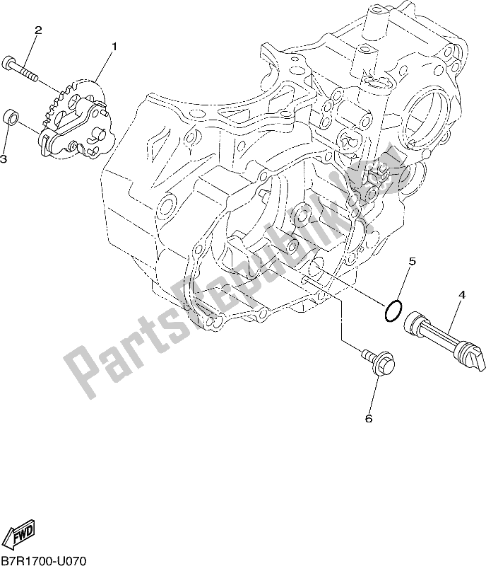 Toutes les pièces pour le La Pompe à Huile du Yamaha WR 450F 2019