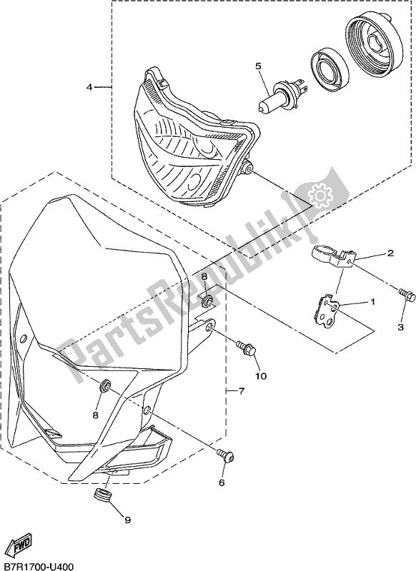 Tutte le parti per il Faro del Yamaha WR 450F 2020