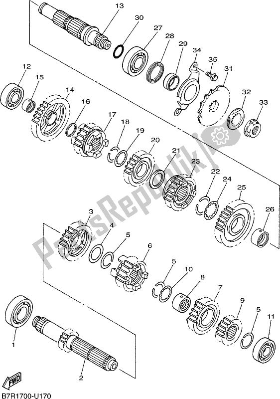 Toutes les pièces pour le Transmission du Yamaha WR 450F 2020