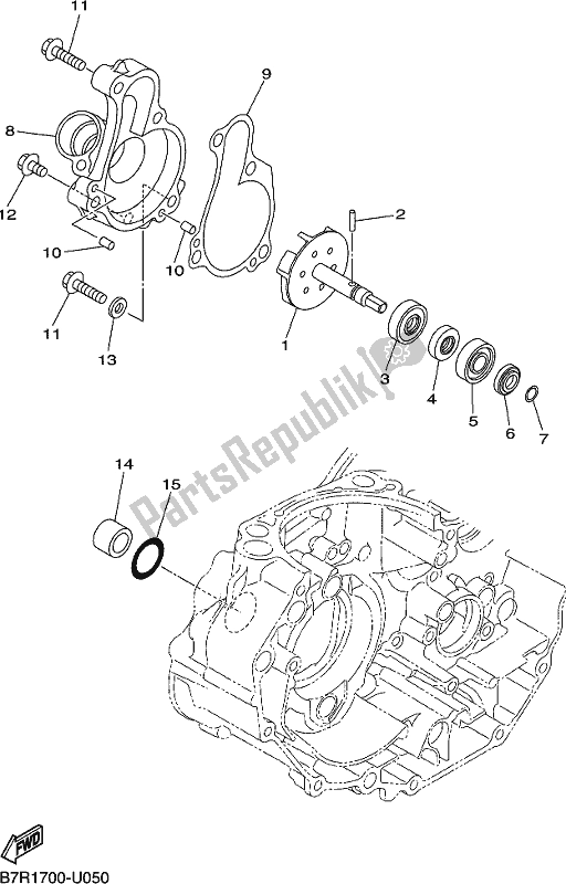 Toutes les pièces pour le Pompe à Eau du Yamaha WR 450F 2020