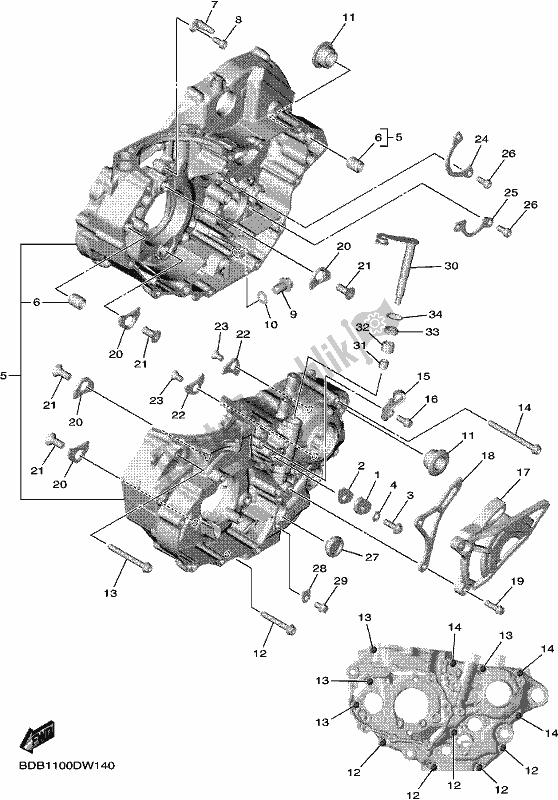 Tutte le parti per il Carter del Yamaha WR 450F 2021