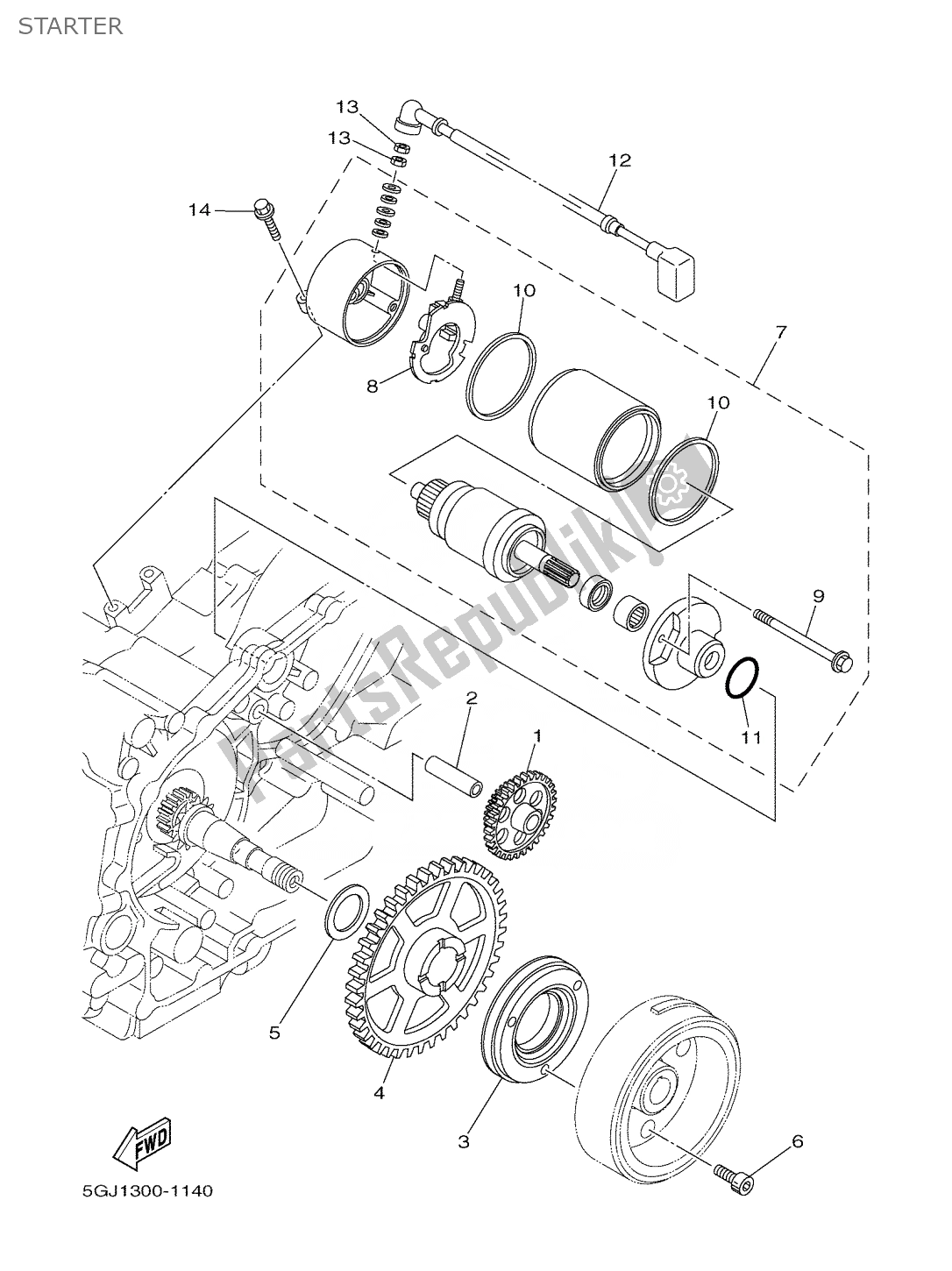 Todas las partes para Inicio de Yamaha T-max 500 2001