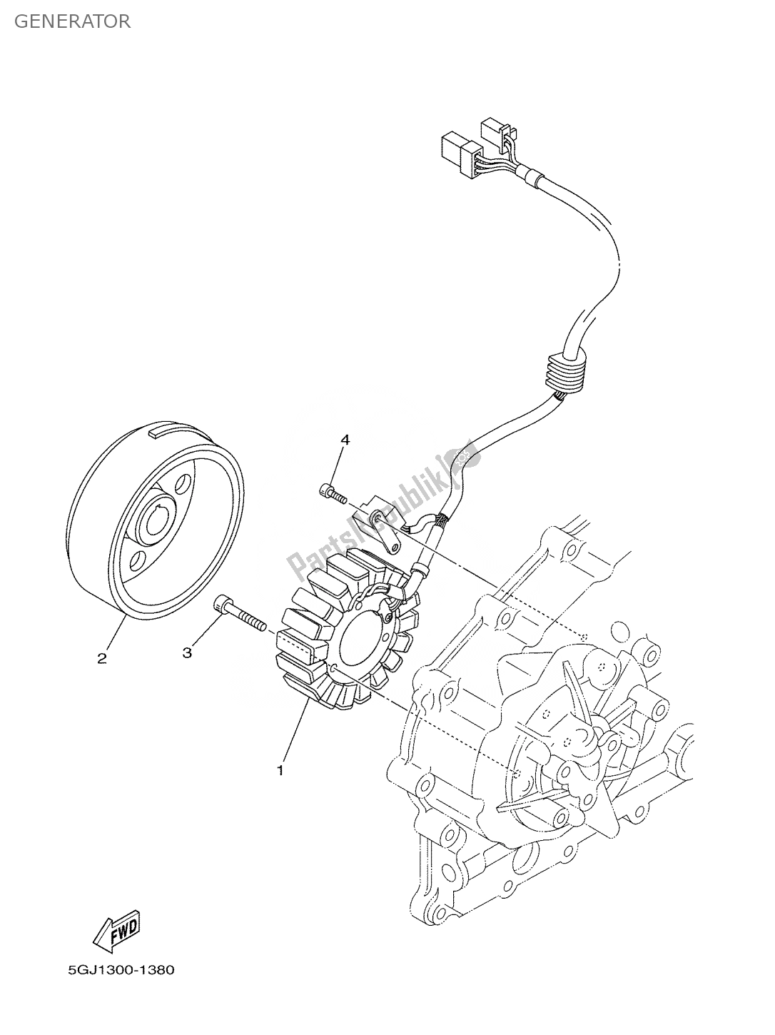 Tutte le parti per il Generatore del Yamaha T-max 500 2003