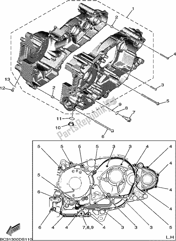 Wszystkie części do Korbowód Yamaha XP 530-A 2019