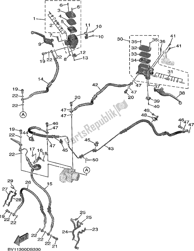 Wszystkie części do Przedni Cylinder G?ówny Yamaha XP 530A 2017