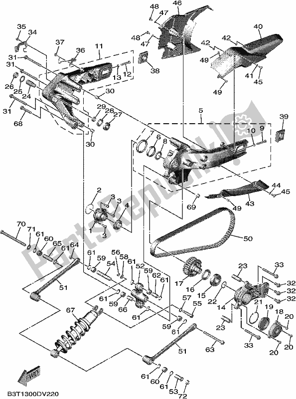 Todas las partes para Brazo Trasero Y Suspensión de Yamaha XP 560E 2021