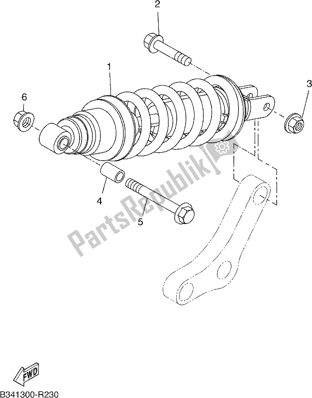 Wszystkie części do Tylne Zawieszenie Yamaha XSR 700 AH MTM 660H 2017