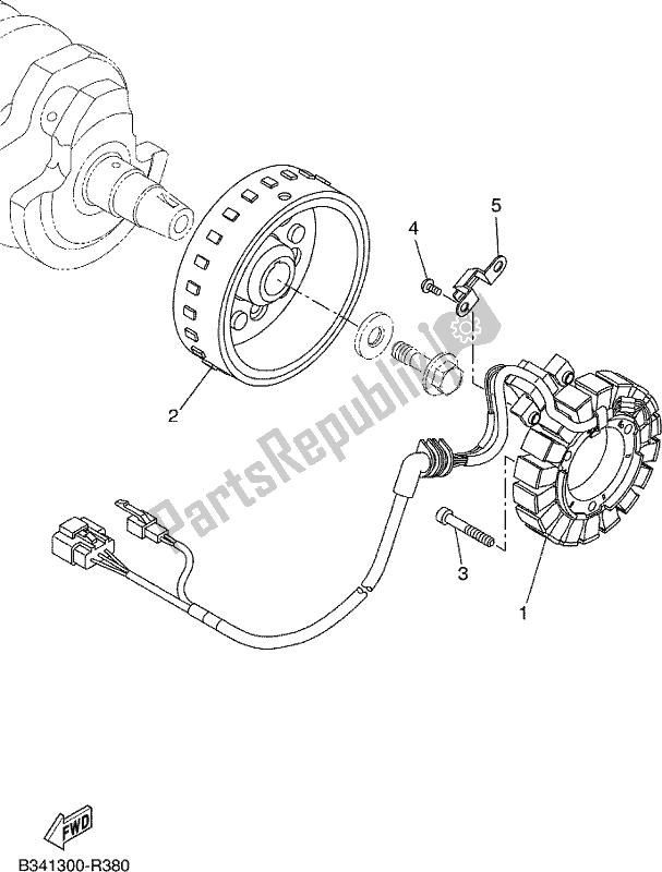 Tutte le parti per il Generatore del Yamaha XSR 700 AJ MTM 660J 2018