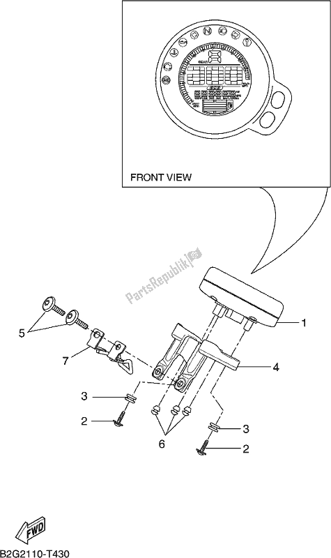 Toutes les pièces pour le Mètre du Yamaha XSR 700 AJ MTM 660J 2018