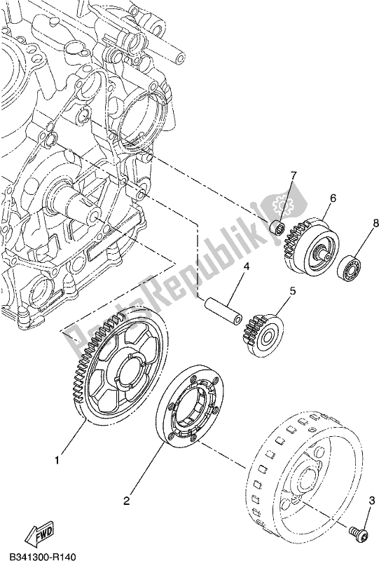 All parts for the Starter of the Yamaha XSR 700 AJ MTM 660J 2018