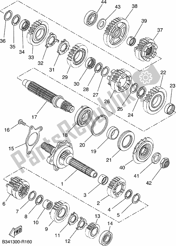 All parts for the Transmission of the Yamaha XSR 700 AJ MTM 660J 2018