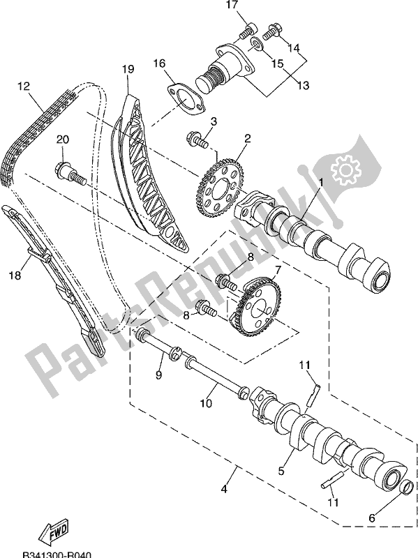 Wszystkie części do Wa? Ek Rozrz? Du I ? A? Cuch Yamaha XSR 700 AL MTM 660L 2020