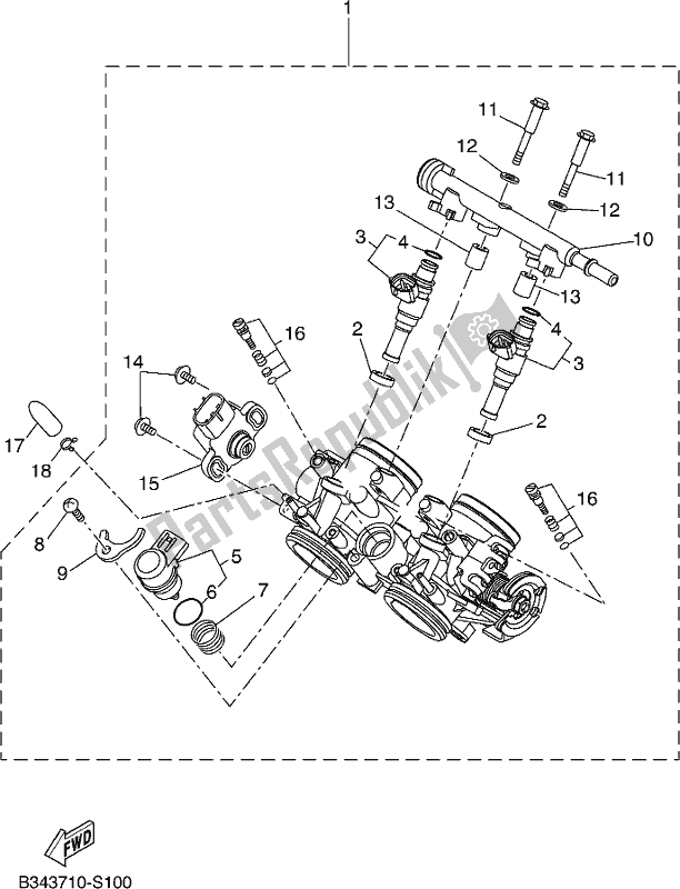 Toutes les pièces pour le Admission 2 du Yamaha XSR 700 AL MTM 660L 2020