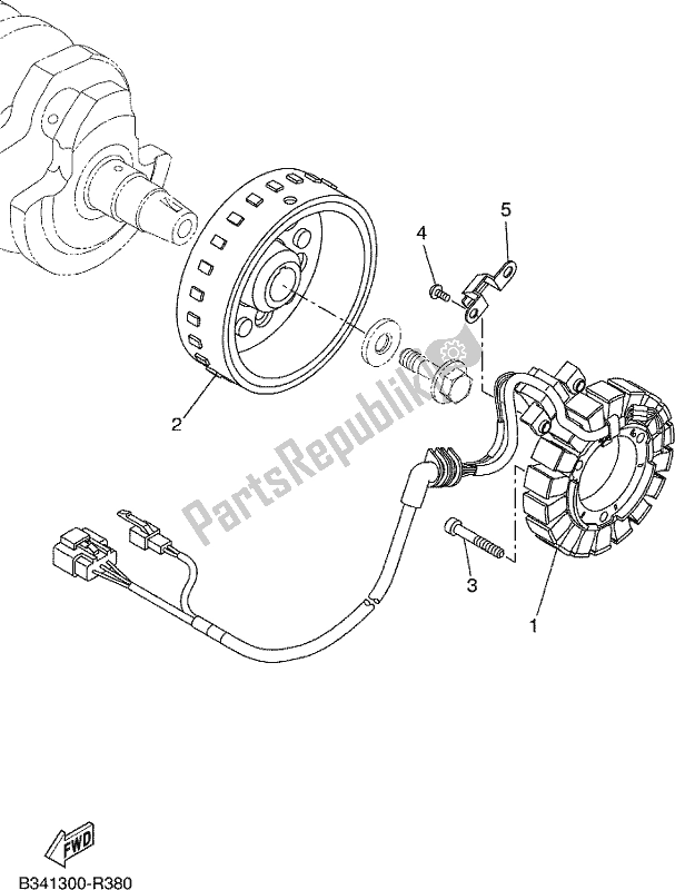All parts for the Generator of the Yamaha XSR 700 AM MTM 660M 2021
