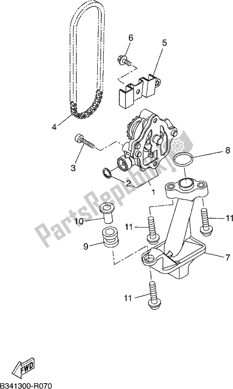 Todas as partes de Bomba De óleo do Yamaha XSR 700 AM MTM 660M 2021