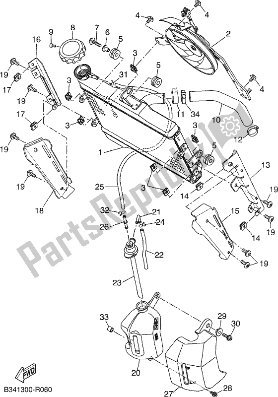 Wszystkie części do Ch? Odnica I W?? Yamaha XSR 700 AM MTM 660M 2021