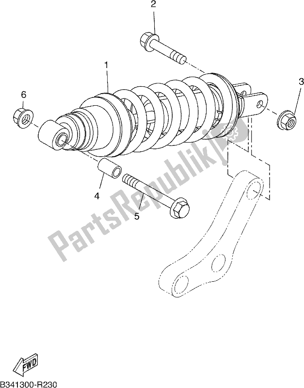 Wszystkie części do Tylne Zawieszenie Yamaha XSR 700 AM MTM 660M 2021