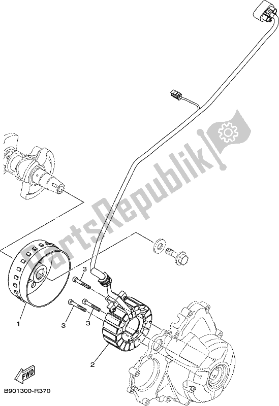 Tutte le parti per il Generatore del Yamaha XSR 900 AL MTM 850L 2020